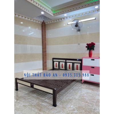 GIƯỜNG SẮT - HỘP GIẢ GỖ HIỆN ĐẠI TRẺ TRUNG 1M6X2M