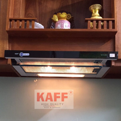 Máy hút mùi âm tủ ray kéo inox phối kính 900mm KAFF KF-TL90H - Hàng Chính Hãng