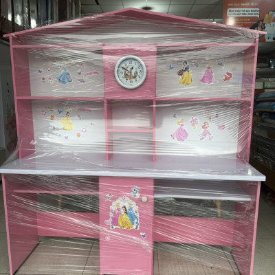 Bàn học sinh đôi Juno Sofa Kích thước 1m5 màu hồng/ xanh