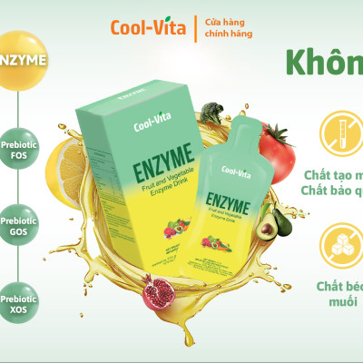 Combo 2 Hộp Nước Uống Bổ Sung Enzyme Chiết Xuất Từ Trái Cây và Rau Củ Hỗ Trợ Tiêu Hoá, Thanh Lọc Cơ Thể Coolvita