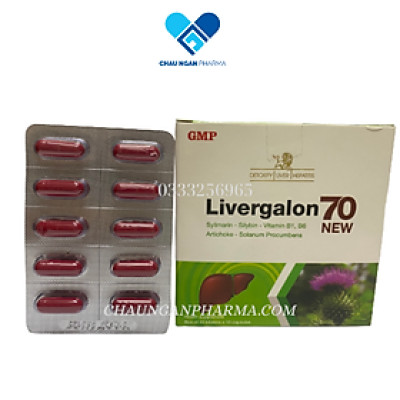 LIVERGALON 70 MDP Hộp 100 viên - giúp thanh nhiệt giải độc gan -  tăng cường chức năng gan - chống oxy hóa - bảo vệ tế bào gan