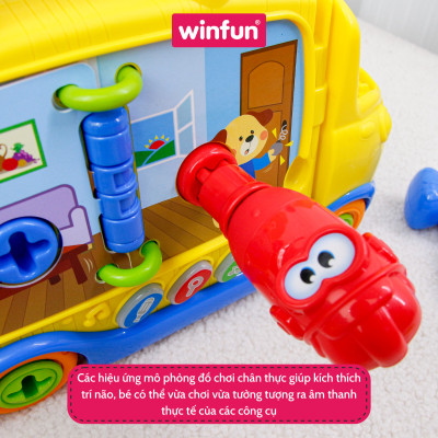 Đồ chơi dụng cụ cơ khí hình xe tải - bé tập làm kỹ sư Winfun 0795-01 - Phiên bản nói tiếng anh
