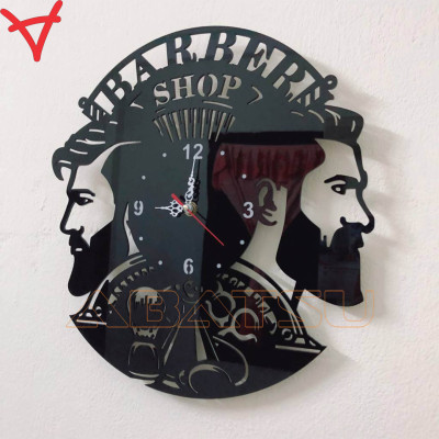 Tranh Đồng Hồ Treo Tường Cắt Tóc Barber Abatsu
