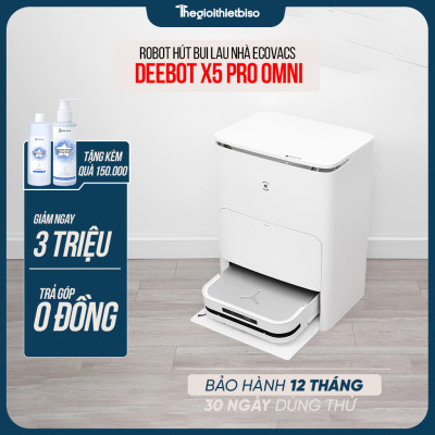 [GIÁ TẠI KHO] - Robot Hút Bụi Lau Nhà Ecovacs Deebot X5 Pro Omni 2025 Màu đen - Hàng chính hãng Ecovacs