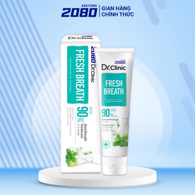 Kem Đánh Răng Hàn Quốc 2080 DR.CLINIC Đánh Bay Mảng Bám, Giảm Ê Buốt, Ngăn Ngừa Hơi Thở Có Mùi 125gr