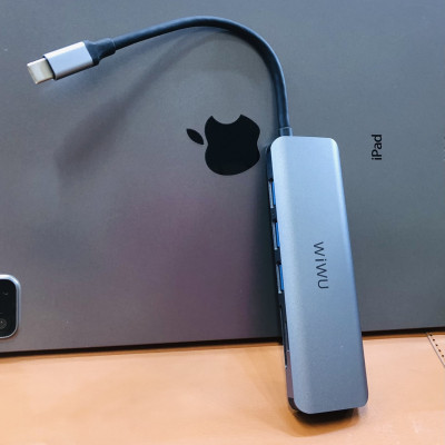 Hub Wiwu Alpha 4 in 1 A440 Pro cắm thiết bị USB C hoặc thiết bị ngoại vi,  USB C sang 4 cổng USB 3.0, Hỗ trợ truyền dữ liệu nhanh tối đa 5Gbps - Hàng chính hãng