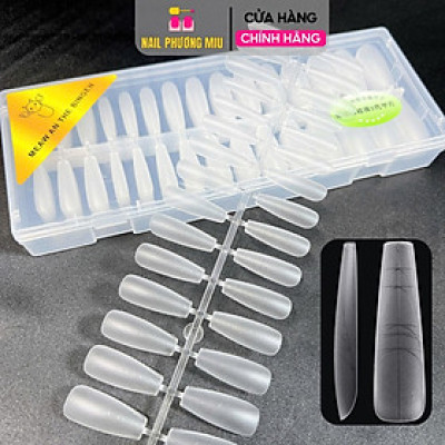 Móng Úp Nhám Chia Vạch 300 Móng Dạng Hộp Vỉ, Hộp Móng Có Vân Ngăn Rời Siêu Dài Có Vân Làm Nail Nữ Women