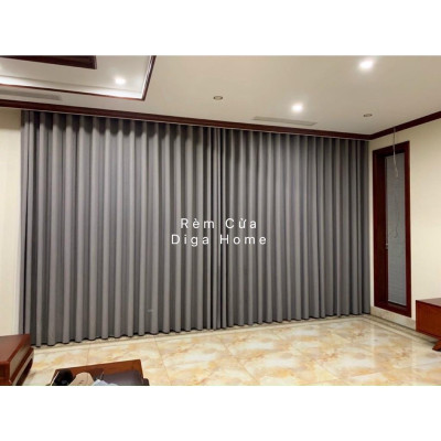 Rèm Trang Trí Cửa Sổ,Cản Nắng- Hoạ Tiết Trơn - Màu Xám Khói, NHIỀU KÍCH THƯƠC, CÓ SẴN