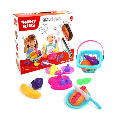 Đồ Chơi Bộ Nấu Ăn 28 TOONYKIDS - Đồ Chơi Nhà Bếp Cho Bé - Baby Market TN130 [Tặng Kèm Sticker]