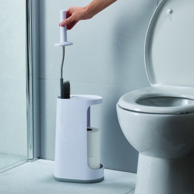 Bộ cọ toilet thông minh cao cấp Joseph Joseph Lớn 001990 Xám/Trắng