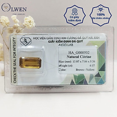 Viên đá thạch anh vàng ( citrine ) thiên nhiên  HA_G000502