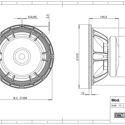 Loa Rời 3 tấc B&C SPEAKERS- Italia 12FW76 (1 cái) – Hàng Chính Hãng