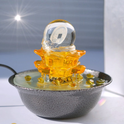 Thác Nước Phong Thủy Ngọc Cát Tam Tài Trang Trí Decor Phòng- Art house_ Hàng chính hãng