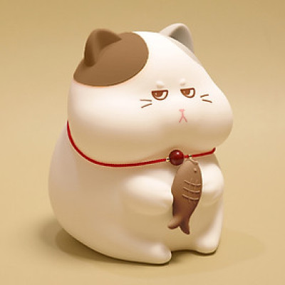 Đèn Trang Trí Mèo Ôm Cá Đèn Ngủ Đổi Màu Quà Tặng_ Hàng chính hãng