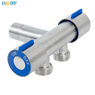 Van chia nước 2 đầu ren ngoài 21 inox 304 Hobby home decor DNV6