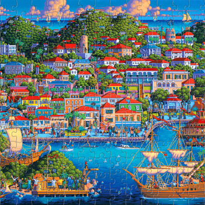 Tranh xếp Hình Tia Sáng-  Đảo Saint Thomas (Hoa Kỳ ) (247 Mảnh Ghép)