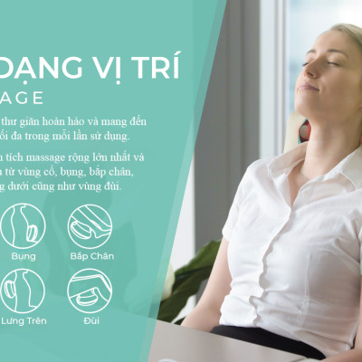|GIÁ SỐC| Gối Massage nhiệt hồng ngoại G-Minnie Care| Công nghệ massage Shiatsu 3D | 1 Năm Bảo Hành