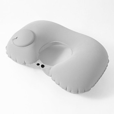 Gối hơi kê cổ bơm tự động, mềm mại, thiết kế hình chữ U giúp giảm đau cổ, có nút cài, phù hợp cho văn phòng và du lịch-Gối Hơi Du Lịch Thoáng Khí, Gối Hơi Chữ U Hỗ Trợ Cổ & Vai Khi Di Chuyển -Gối Du Lịch Thổi Hơi Chữ U-Gối Hơi Chữ U Siêu Nhẹ