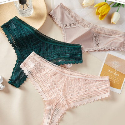 Quần Lót Nữ Lọt Khe Phi Lụa Phối Ren Gợi Cảm 6067 – Satin Mịn, Không Viền, Quyến Rũ