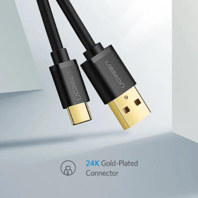 Ugreen UG30159US141TK 1M màu đen Dây USB 2.0 sang Type-C truyền dữ liệu và sạc - HÀNG CHÍNH HÃNG