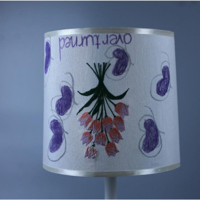 Đèn bàn gỗ đảo ngược, đèn bàn gỗ tự nhiên vải đũi Hà Đông