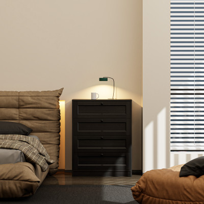 HAPPY FURNITURE , MATTA - Tủ lưu trữ 4 ngăn kéo, THK_222 , 64cm x 40cm x 82cm DxRxC