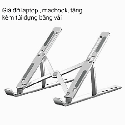 Giá đỡ laptop KG66 stand gấp gọn dùng cho máy tính, ipad , chất liệu hợp kim nhôm cao cấp, từ 11~17inch- Hàng chính hãng