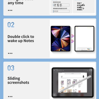 Bút cảm ứng Wiwu Pencil L Dành cho Ipad làm bằng hợp kim nhôm, thiết kế từ tính bảo vệ bút khỏi bị lăn và rơi - Hàng chính hãng