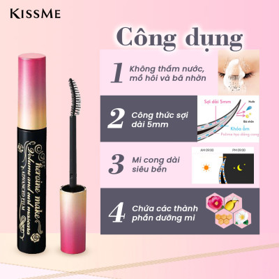 Mascara Dạng Màn Film Make Chống Trôi Giúp Nâng Cong Và Dài Mi Kissme Heroine Make (6 G)