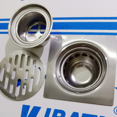 Phễu Thoát Sàn Kibath Chống Mùi Hôi Và Côn Trùng Inox304, KB-513