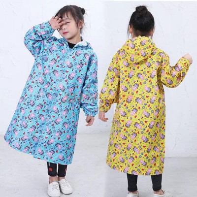 Áo mưa bít trẻ em từ 7 - 10 tuổi , họa tiết hoạt hình dễ thương , vải dù chống thấm kèm túi đựng , giao màu ngẫu nhiên