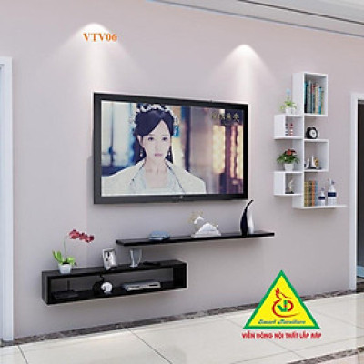 Bộ Kệ Ti Vi Treo Tường Trang Trí - Nội Thất Lắp Ráp