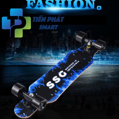 Ván trượt Phát Sáng Dài 80*20cm Thể Thao Mặt Nhám Mẫu LONGBOARD Cao Cấp 