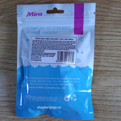 Bông Bọt Biển Rửa Mặt Cao Cấp Mira 6 miếng /gói tặng kèm móc khóa