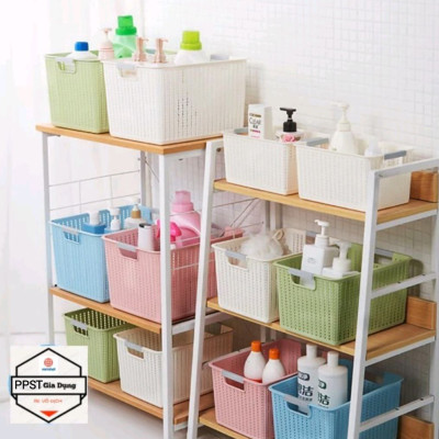 Rổ đan mây đựng đồ đa năng 3 size , Giỏ đan đựng quần áo (3415)