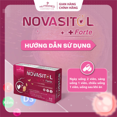 Novasitol Forte hỗ trợ bổ sung Myo-inositol, vitamin và khoáng chất cần thiết cho phụ nữ thả bầu (30 viên) - Nutramed