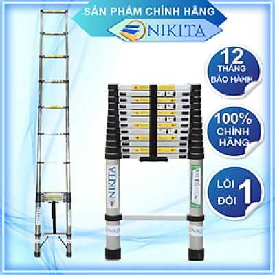 Thang nhôm rút gọn đơn - 16 bậc - 6,2 Mét