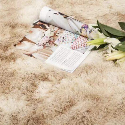 Thảm lông loang 1m6*2m cao cấp kèm Thảm chân cùng màu