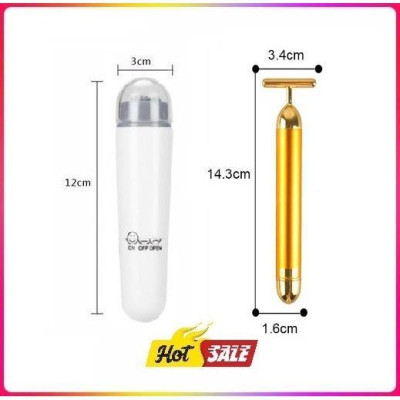 Combo 2 Máy Massage mắt mini cầm tay, cây lăn mặt nâng cơ xóa nhăn tại nhà (còn hàng) (Hàng Chính Hãng)