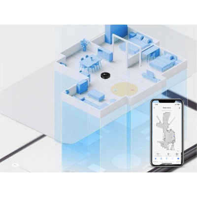 Robot hút bụi lau nhà Rapido Hecquyn Extra 25W, trạm đổ rác thông minh, quét rada, tia UV diệt khuẩn, BH 12 tháng - Hàng chính hãng