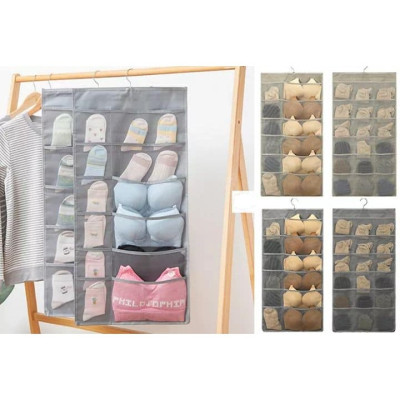 Túi treo đồ 2 mặt 30 ngăn đựng phụ kiện thời trang, thắt lưng, đồ lót, vật dụng gia đình tiết kiệm diện tích có móc treo tủ siêu tiện dụng, chất liệu vải oxford chống thấm nước bền đẹp