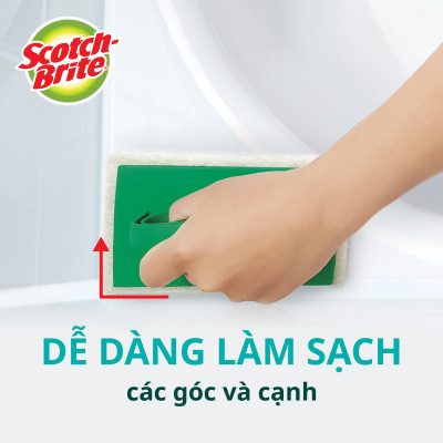 Bàn chải chà sàn nhà tắm bằng cước siêu sạch Scotch Brite 3M - Đa năng, tay cầm nhựa cao cấp, dễ dàng thay thế lớp cước, không gây trầy xước 5300