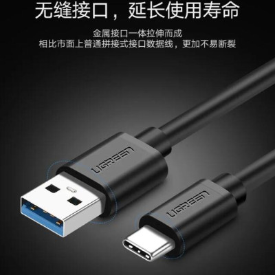 Ugreen UG20884US184TK 2M màu Đen Dây USB sang USB-C - HÀNG CHÍNH HÃNG