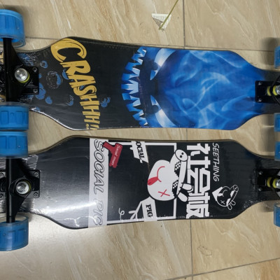 Ván trượt Phát Sáng Dài 80*20cm Thể Thao Mặt Nhám Mẫu LONGBOARD Cao Cấp 