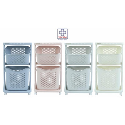 Kệ giỏ đựng đồ đa năng 2 T / 3 Tầng có bánh xe tiện lợi cao cấp