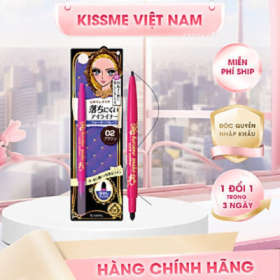 Bút Chì Sáp Kẻ Mí Mắt Không Trôi Kissme Heroine Make Quick Eyeliner (Nét Vẽ Tự Nhiên-Dạng Xoay)