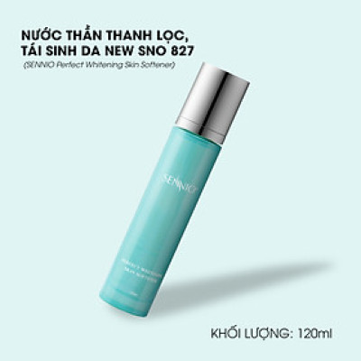 Nước hoa hồng se khít lỗ chân lông Sennio Perfect Whitening Skin Softner cấp ẩm tái tạo và phục hồi da 120ml SNO 827