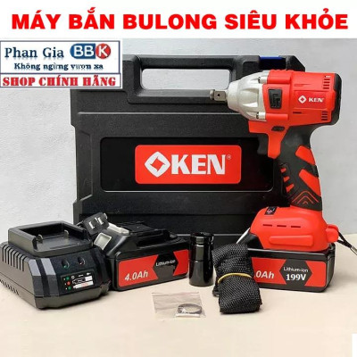 [LOẠI 1] Máy khoan pin, Máy Siết Bulong KEN199v Động cơ Không Chổi Than, pin khủng 10cell