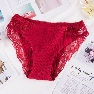 COMBO 5 QUẦN LÓT NỮ COTTON GÂN TĂM PHỐI REN 8908