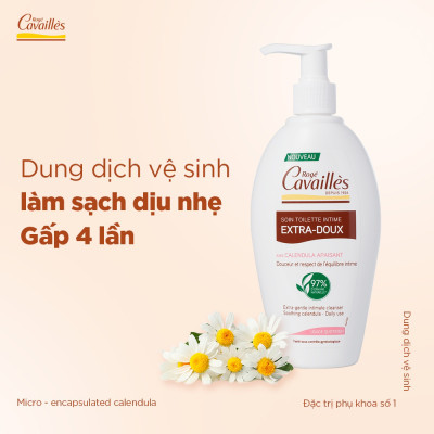 Dung dịch vệ sinh phụ nữ Roge Cavailles - Nhập khẩu chính hãng - Sản phẩm số 1 tại pháp - 250ml